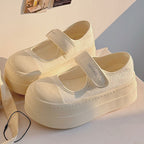 Damen Plateau Schnürschuhe