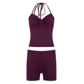 Damen Sportliches Bikini-Set mit verstellbaren Trägern und hohem Schnitt R&B