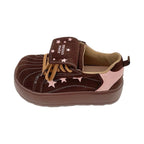 Damen Plateau-Sneaker mit verspielten Sternen- und Schleifendetails