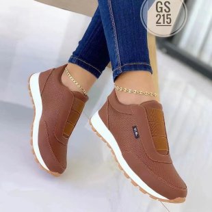 Damen sportliche Slip-On Sneakers mit atmungsaktivem Mesh-Obermaterial und rutschfester Sohle R&B