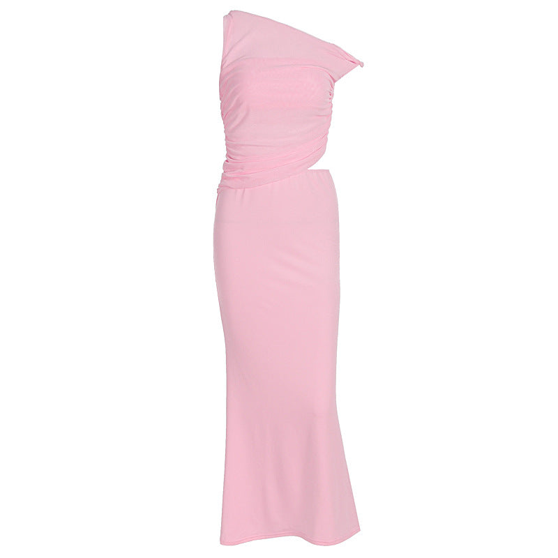 Damen Elegantes Wickelkleid mit asymmetrischem Design und Raffung R&B