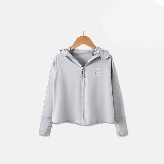 Damen atmungsaktive und wasserabweisende Sportjacke mit Kapuze R&B