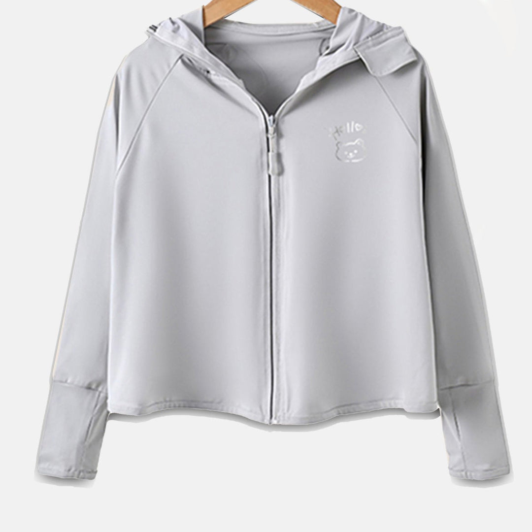 Mädchen Übergangsjacke mit Kapuze und niedlichem Tiermotiv R&B