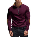 Herren Sweatshirt mit hochwertigem Stehkragen und eleganten akzenten R&B