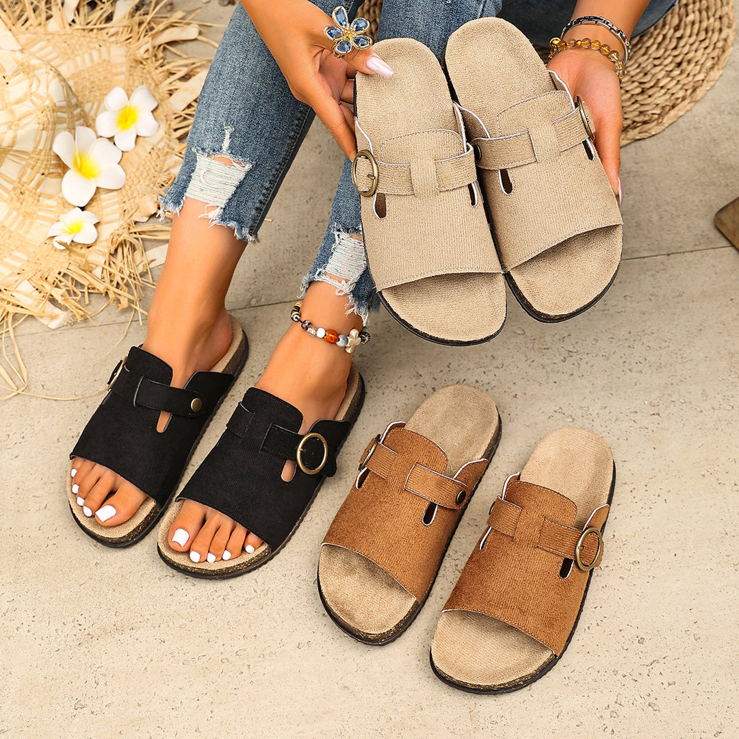 Damen Clogs mit verstellbarem Schnallenverschluss und atmungsaktivem Obermaterial R&B