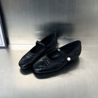 Damen elegante Ballerinas mit hochwertiger Lederoberfläche und modischen Riemen R&B