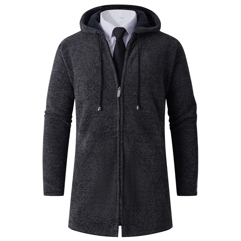 Herren lässiger Hoodie-Jacke mit außenliegendem Reißverschluss und praktischer Kapuze R&B