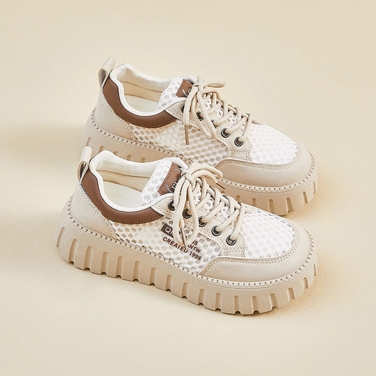 Damen Sportliche Sneakers mit atmungsaktiver Mesh-Oberfläche und rutschfester Gummisohle R&B