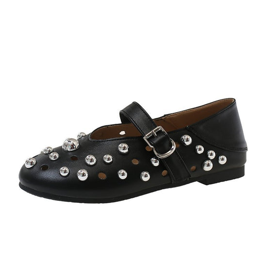 Damen elegante Ballerinas mit Schmuckdetails R&B