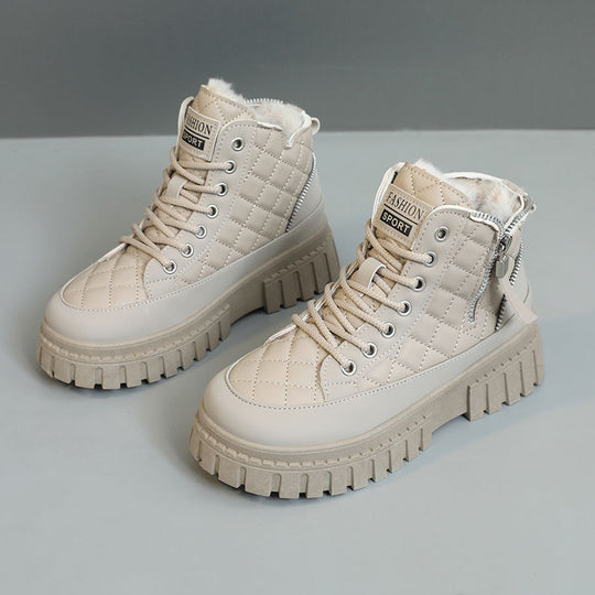Damen Modische Winterstiefel mit gepolstertem Innenfutter und robustem Sohlenprofil R&B