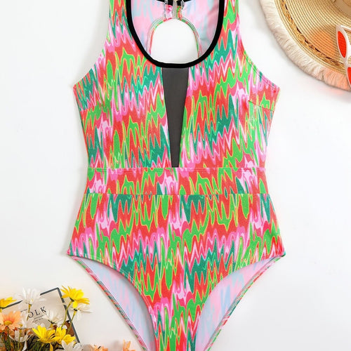 Damen Schwimmanzug mit modischem Cut-Out R&B