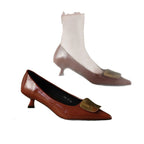 Damen elegante spitze Pumps mit modischem Absatz R&B