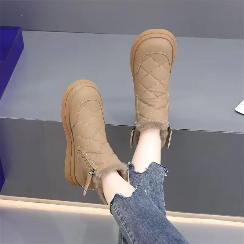 Damen Winterliche Stiefeletten mit wärmendem Futter und robustem Reißverschluss R&B