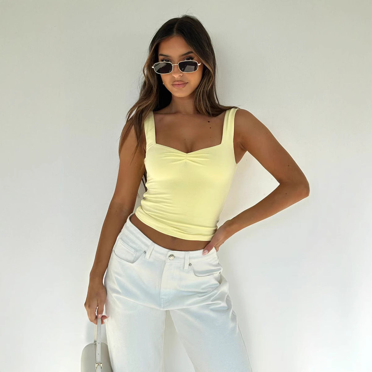 Damen Modisches Basic Top mit angenehmem Schnitt R&B