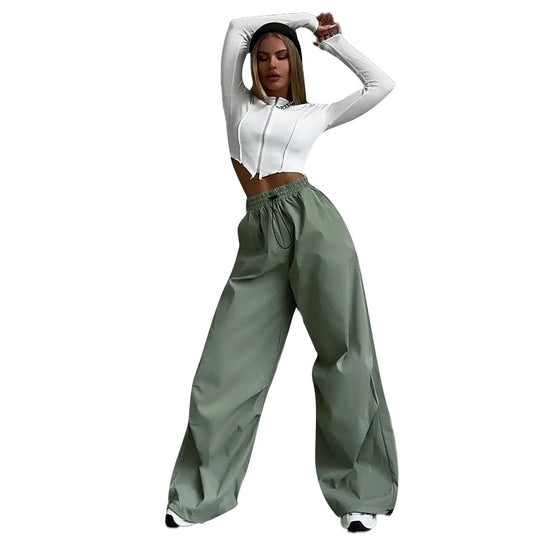 Damen bequeme lässige Hosen mit elastischem Bund R&B