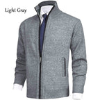 Herren modischer Strickjacke mit hohem Kragen und Reißverschluss R&B
