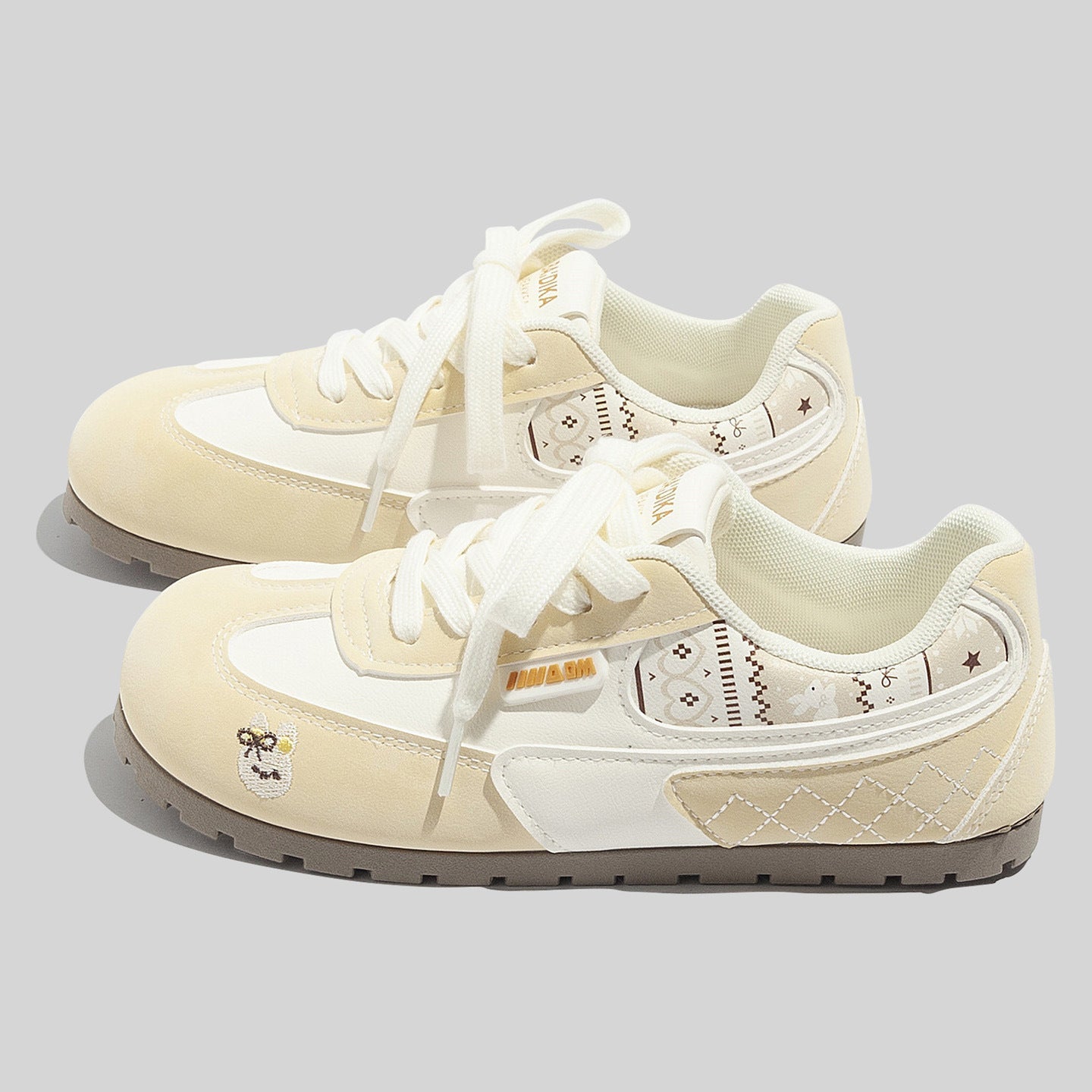 Damen Sneakers mit innovativen Tierapplikationen und bequemer Dämpfung