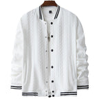 Herren Freizeitjacke im modernen Design mit strukturiertem Strickmuster R&B