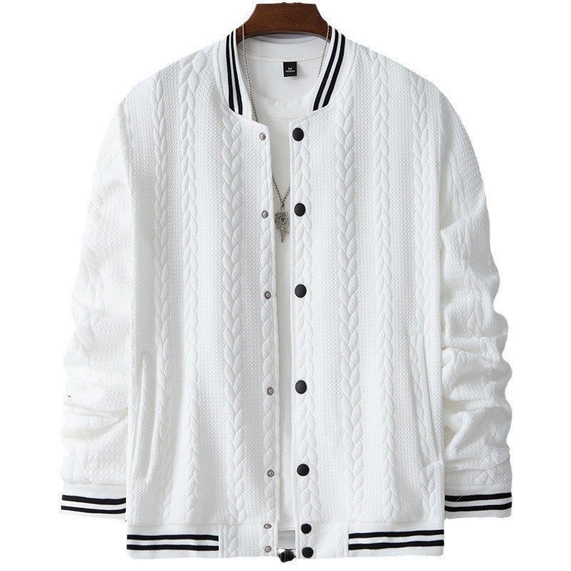 Herren Freizeitjacke im modernen Design mit strukturiertem Strickmuster R&B