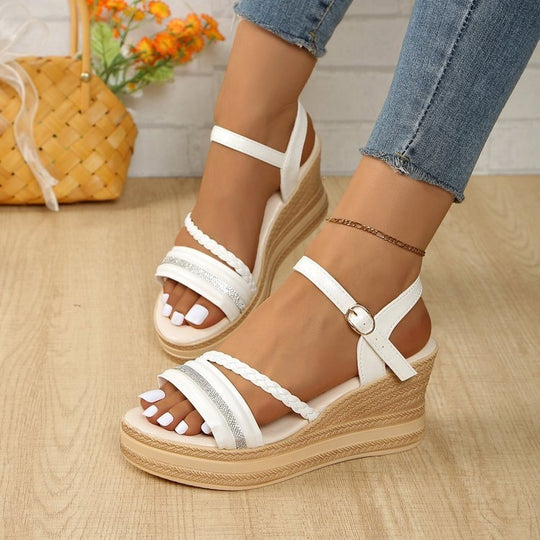 Damen Wedge-Sandalen mit elegantem Riemendesign R&B