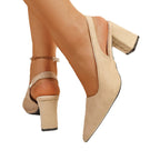 Damen Slingback-Pumps mit elegantem Blockabsatz R&B
