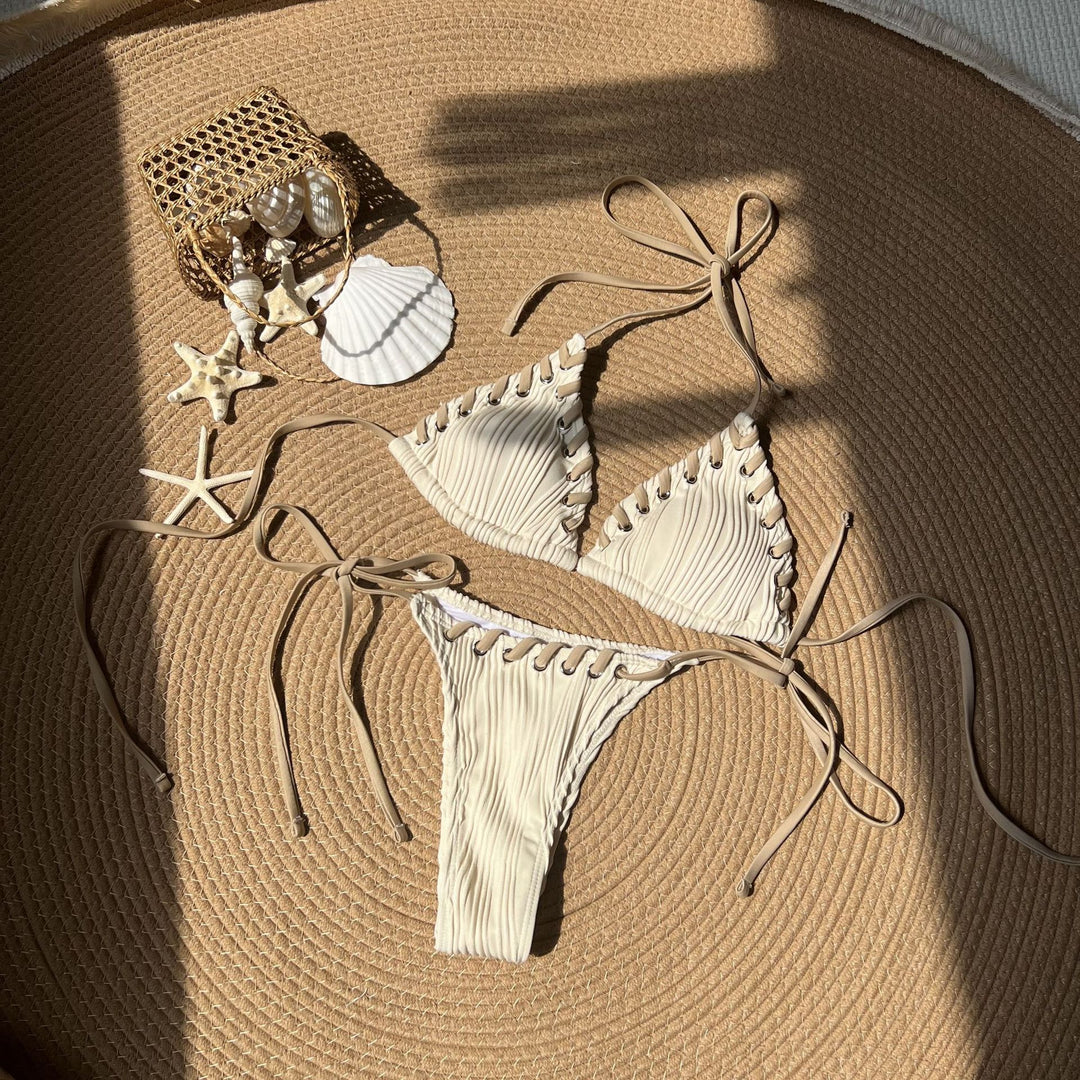 Damen Triangel-Bikini mit raffinierten Schnürdetails R&B