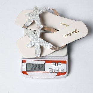Damen Modische Riemchen-Sandalen mit funkelnden Applikationen R&B