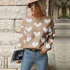 Damen Kuscheliger Strickpullover mit Herzmotiv R&B