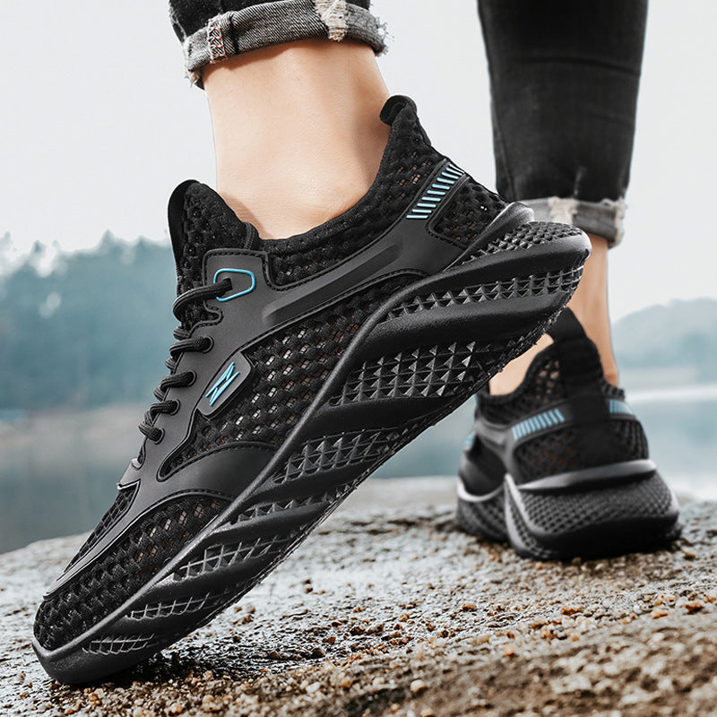 Damen Sportliche Sneakers mit atmungsaktiver Mesh-Oberfläche und rutschfester Sohle R&B