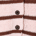 Damen Kurzarm Strickjacke mit Streifenmuster R&B