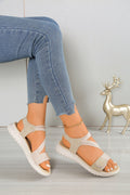 Damen Komfortsandalen mit verstellbaren Riemen und rutschfester Sohle R&B
