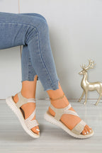 Damen Komfortsandalen mit verstellbaren Riemen und rutschfester Sohle R&B