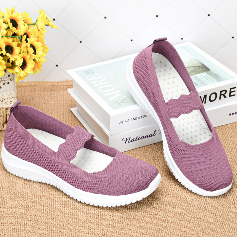 Damen Sportliche Slipper mit elastischem Bändchen R&B