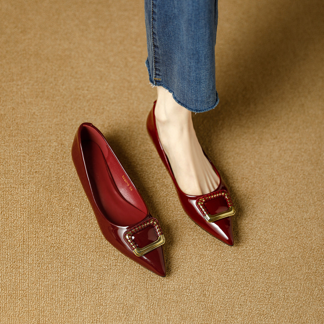 Damen elegante spitze Pumps mit dekorativem Schmuck R&B