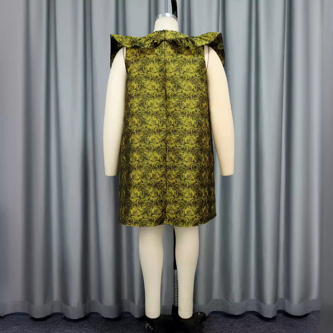 Damen glamouröses Kleid mit voluminösen Rüschen R&B