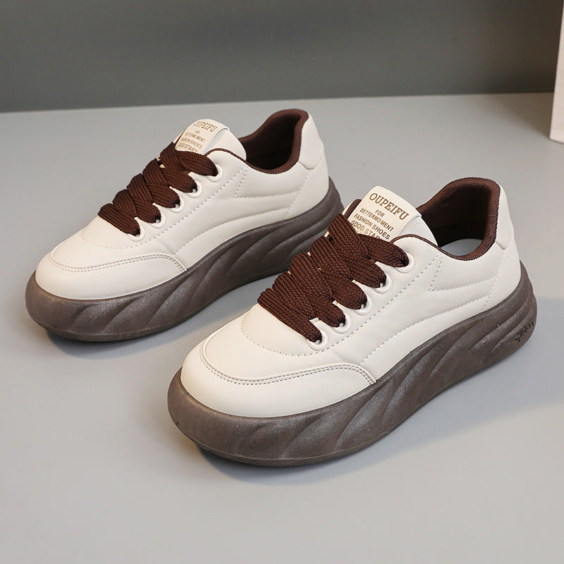 Damen modische Plateausneakers mit ergonomischer Dämpfung und atmungsaktiver Oberflächenstruktur R&B