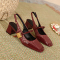 Damen Slingback-Pumps mit strukturiertem Obermaterial