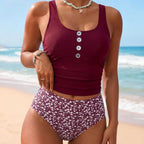 Damen Badeanzug mit floralem Design R&B