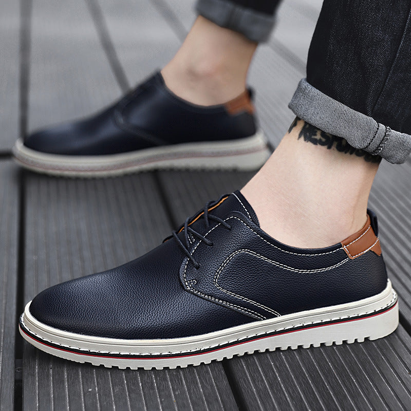 Herren Elegante Freizeit-Schnürschuhe aus hochwertigem Leder R&B