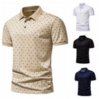 Herren Poloshirt mit modernem Muster und atmungsaktiven Eigenschaften