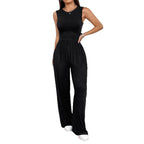 Damen Lässiger Jumpsuit mit weitem Bein und taillierter Ausarbeitung R&B