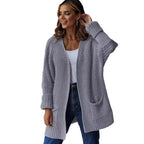 Damen Großer Strickcardigan mit definiertem Rippendesign und praktischen Taschen R&B