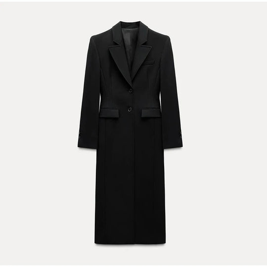 Damen Eleganter Longblazer mit schmaler Silhouette und klassischen Details R&B