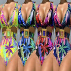Damen Einteiliger Badeanzug mit modischem Cut-Out und eleganter Schnalle R&B