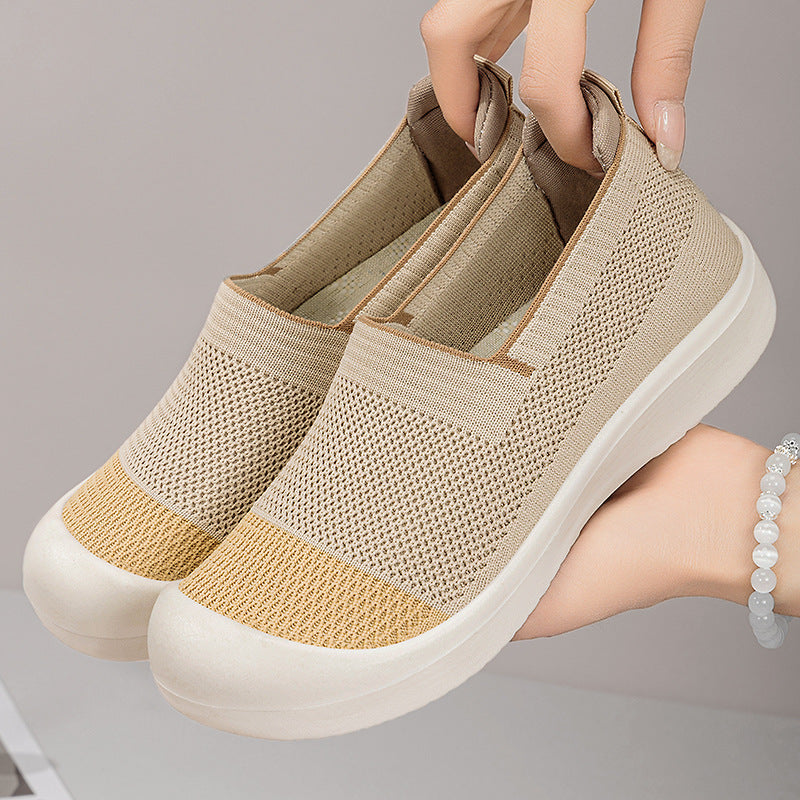 Damen Atmungsaktive Slip-On Freizeitschuhe mit elastischem Obermaterial R&B