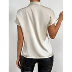 Damen Satin-Top mit eleganter Schleife R&B