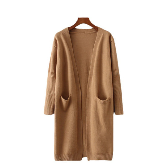 Damen Strickmantel mit tiefen Taschen und minimalistischer Silhouette R&B