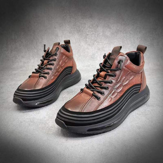 Damen Sportliche High-Top Sneaker aus hochwertigem Leder im modernen Design R&B