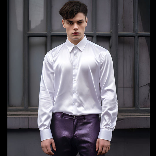 Herren elegante und glänzende Hemd R&B