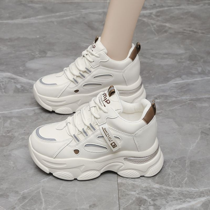 Damen Sportliche Chunky Sneaker mit atmungsaktiver Netzstruktur und dämpfender Sohle